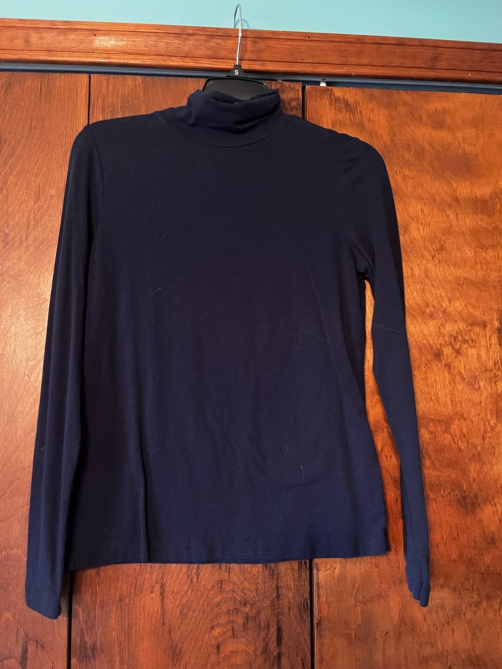 Banana Republic Navy Long Sleeve Turtleneck Top